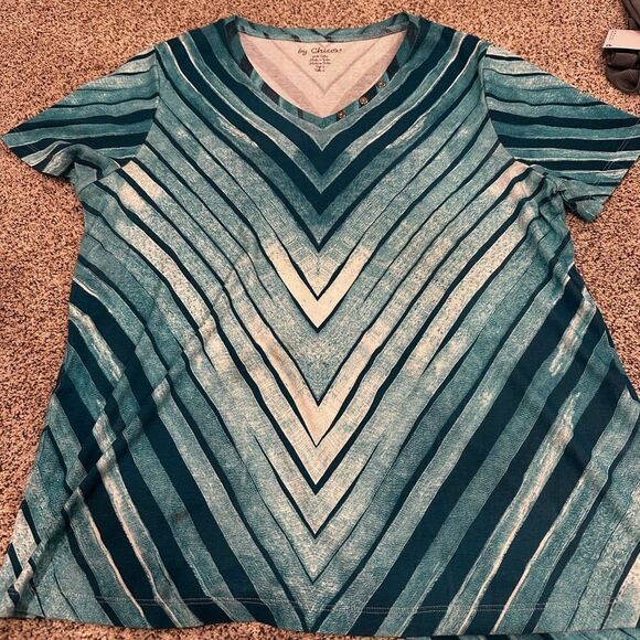 Chicos blue tshirt blouse - Picture 2 of 2